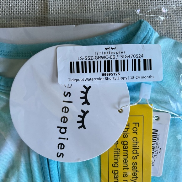 Little Sleepies shorties size 18-24Mo in blue tie dye nwt - Picture 4 of 5
